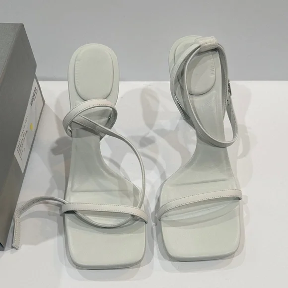 Balenciaga White Strappy Heels - Picture 1 of 5